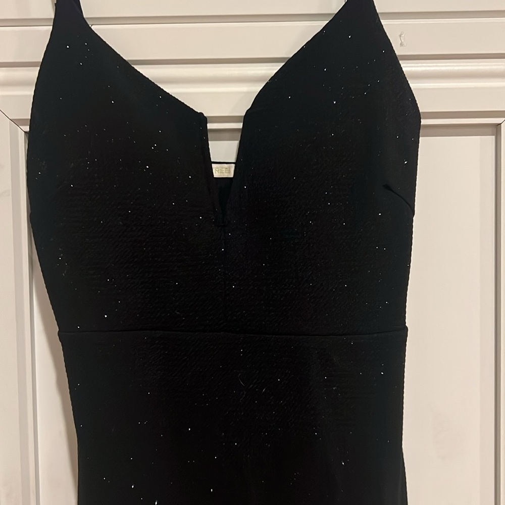 Olive Tree Elegant Formal Black Mini Dress Sparkle M Prom Party Padded